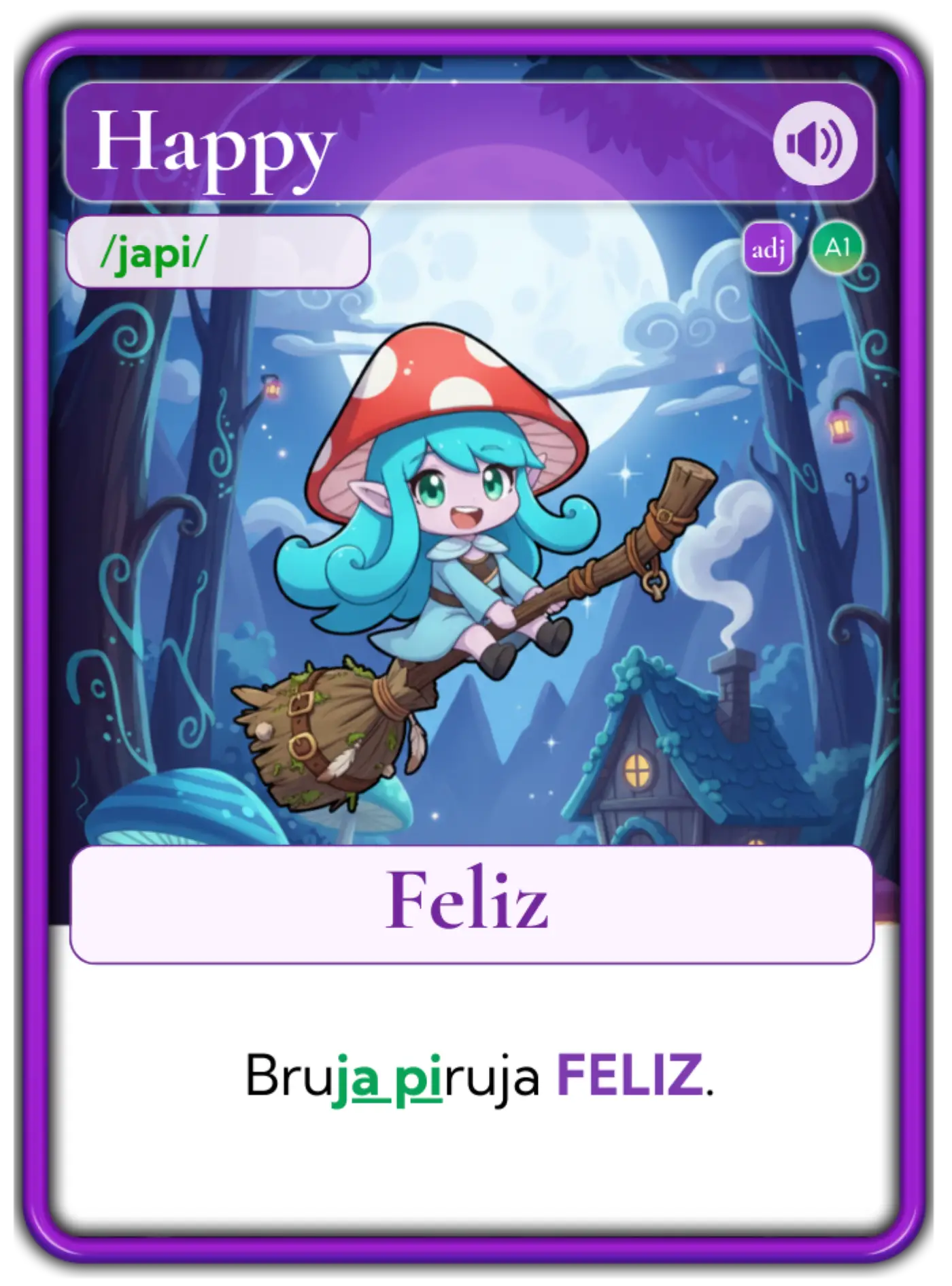Carta: Happy (adjetivo)