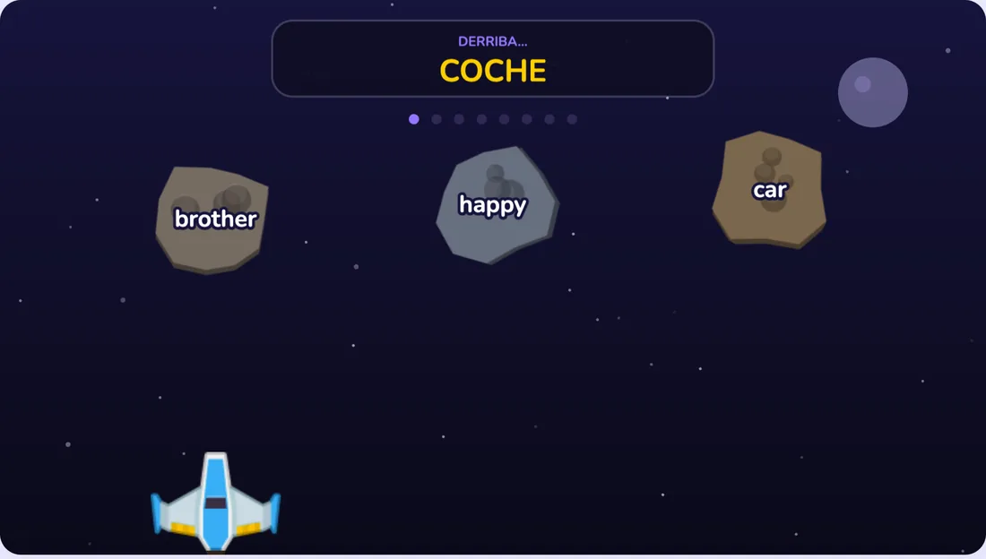 Minijuego Lluvia de meteoros
